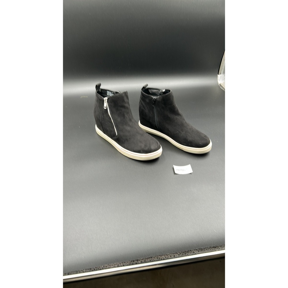 Steve Madden PIPERR Black Suede Wedge High Top Sneakers PIPER01J1 Size 10